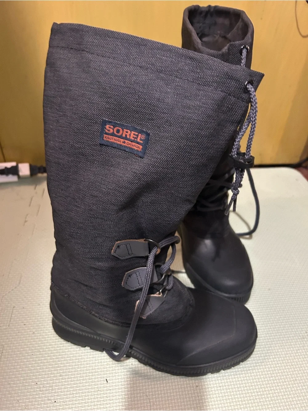 Vintage Women’s Black Sorel Kaufman Canada Lace-Up Winter Boots Size 8